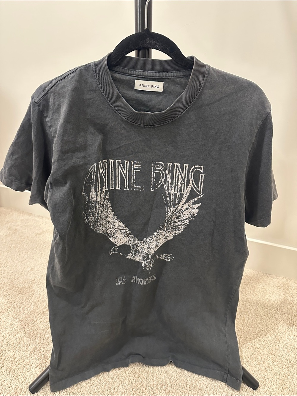 Anine Bing Black Eagle Graphic Tee